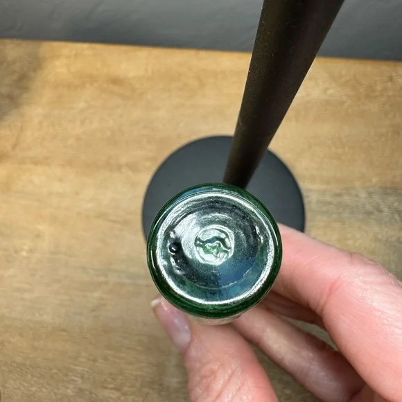 Cute Mini Coca Cola Vintage 3 inch Green Glass Bottle Metal Cap Rare - Picture 5 of 9